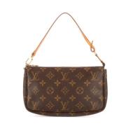 Louis Vuitton Vintage Pre-owned Belagd canvas handvskor Brown, Dam