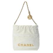 Chanel Vintage Pre-owned Tyg chanel-vskor White, Dam