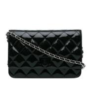 Chanel Vintage Pre-owned Laeder crossbodyvskor Black, Dam