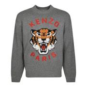 Kenzo Tiger Crewneck Tröja Gray, Herr