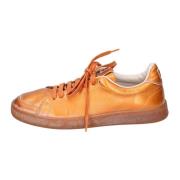 Moma Vintage Läder Sneakers för Kvinnor Orange, Dam