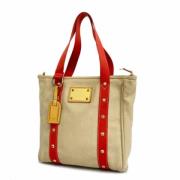 Louis Vuitton Vintage Pre-owned Tyg louis-vuitton-vskor Beige, Dam