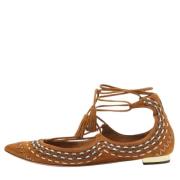 Aquazzura Pre-owned Pre-owned Mocka lgskor Brown, Dam