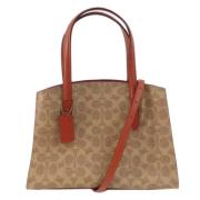 Coach Pre-owned Pre-owned Canvas handvskor Brown, Dam