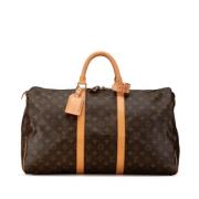 Louis Vuitton Vintage Pre-owned Canvas handvskor Brown, Dam