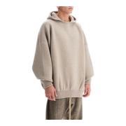 Fear Of God Oversized Ull Huva Stickad Tröja Beige, Herr