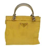 Prada Vintage Pre-owned Tyg prada-vskor Yellow, Dam