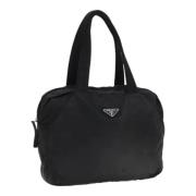 Prada Vintage Pre-owned Nylon handvskor Black, Dam