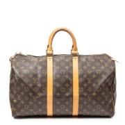 Louis Vuitton Vintage Pre-owned Belagd canvas handvskor Brown, Dam