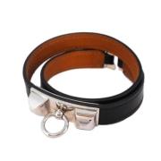 Hermès Vintage Pre-owned Laeder armband Black, Dam