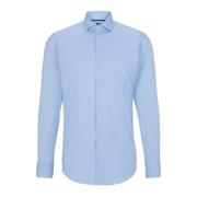 Hugo Boss Slim Fit Jersey Skjorta P-HANK-s-kent Blue, Herr