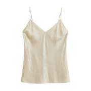 Joseph Silk Satin Clea Camisole Beige, Dam