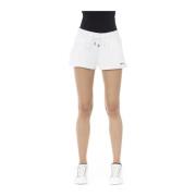 Just Cavalli Strandkläder Shorts med elastisk midja och dragsko White,...