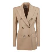 Max Mara Beige Adamo Jacka för Sportig Stil Beige, Dam