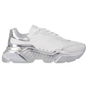 Dolce & Gabbana Vita läder låg-topp spegel sneakers White, Herr