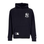 New Era MLB Half Logo Oversized Hoodie Svart Black, Herr