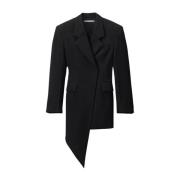 Alexander Wang Svart Asymmetrisk Blazer Kort Klänning Black, Dam