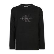 Calvin Klein Jeans Svart Sweater Kollektion Black, Herr