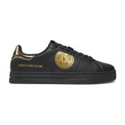 Versace Jeans Couture Svarta låga domstolssneakers Black, Herr