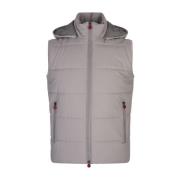 Kiton Grå Quiltad Vadderad Gilet Gray, Herr