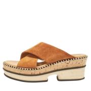 Chloé Pre-owned Pre-owned Mocka sandaler Brown, Dam