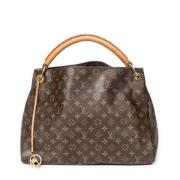 Louis Vuitton Vintage Pre-owned Belagd canvas handvskor Brown, Dam