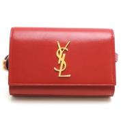 Yves Saint Laurent Vintage Pre-owned Tyg crossbodyvskor Red, Dam