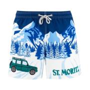 MC2 Saint Barth Mönstrade simboxershorts Blue, Herr