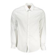 Guess Vit Skjorta med Långärmad Slim Fit White, Herr