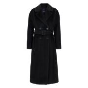 Max Mara Svart Alpacka Ullrock Black, Dam