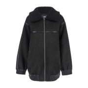 Rotate Birger Christensen Svart Oversized Bomberjacka Black, Dam