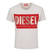 Diesel Multifärgad T-shirt för kvinnor White, Dam