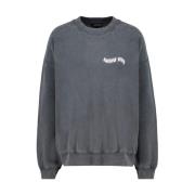 Anine Bing Daydreams Långärmad Grå Sweatshirt Black, Dam