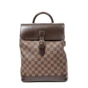 Louis Vuitton Vintage Pre-owned Belagd canvas axelremsvskor Brown, Dam