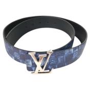 Louis Vuitton Vintage Pre-owned Laeder skrp Blue, Herr