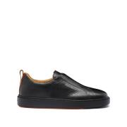 Santoni Snygga Herr Sneakers Black, Herr