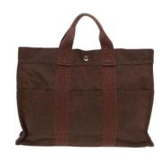 Hermès Vintage Pre-owned Canvas handvskor Brown, Dam