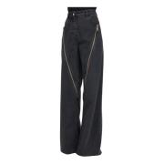 Elisabetta Franchi Bred Ben Svarta Denim Jeans Black, Dam