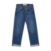 Roy Roger's Mörkblå Straight Jeans Kvinnor Blue, Dam