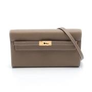 Hermès Vintage Pre-owned Canvas axelremsvskor Gray, Dam