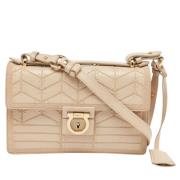 Salvatore Ferragamo Pre-owned Pre-owned Laeder axelremsvskor Beige, Da...