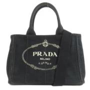 Prada Vintage Pre-owned Canvas prada-vskor Black, Dam