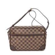 Louis Vuitton Vintage Pre-owned Belagd canvas axelremsvskor Brown, Dam