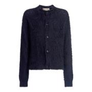 Marni Svart Mohair Cardigan Sweater Black, Herr