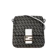 Fendi Vintage Pre-owned Canvas axelremsvskor Black, Dam