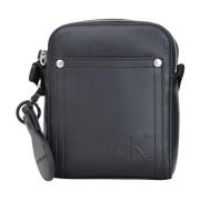 Calvin Klein Svart Reporter Messenger Väska för Män Black, Herr