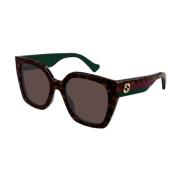 Gucci Stiliga solglasögon för modeentusiaster Brown, Unisex