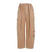 Loewe Neutrala byxor för kvinnor Aw24 Brown, Dam