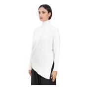 Armani Exchange Vit Turtlenecktröja för Kvinnor White, Dam