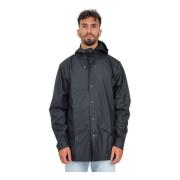 Rains Svart Windbreaker Jacka för Män Black, Herr